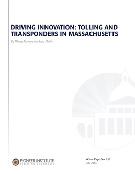 Tolling and Transponders in Massachusetts