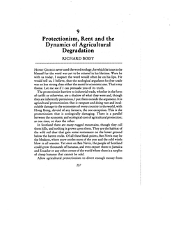 9 Protectionism, Rent and the Dynamics of Agricultural Degradation RICHARD BODY