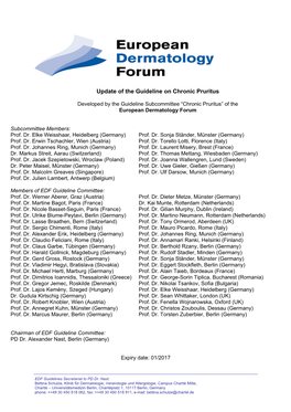 Update of the Guideline on Chronic Pruritus