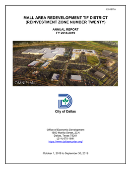 Mall Area Redevelopment Tif District (Reinvestment Zone Number Twenty)