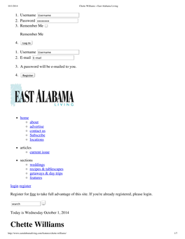 Chette Williams « East Alabama Living