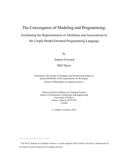 The Convergence of Modeling and Programming