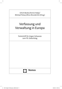 Verfassung Und Verwaltung in Europa