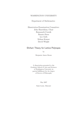 Ehrhart Theory for Lattice Polytopes