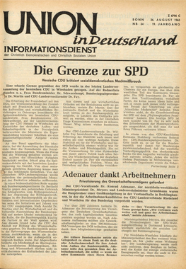 UID Jg. 19 1965 Nr. 34, Union in Deutschland