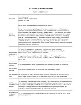 Tax Return Filing Instructions