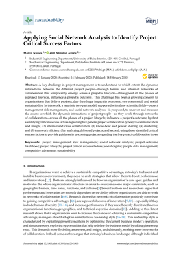 Applying Social Network Analysis to Identify Project Critical Success Factors