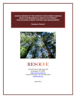 Science Review of the United States Forest Service