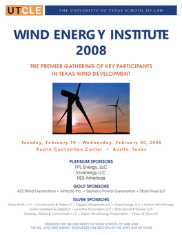 Wind Energy Institute 2008