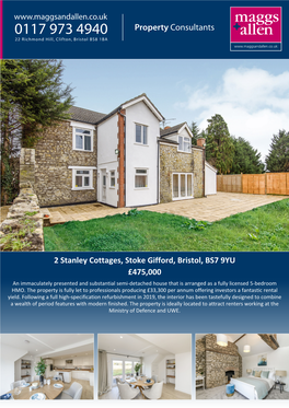 Property Consultants 2 Stanley Cottages, Stoke Gifford, Bristol, BS7