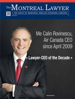 Calin Rovinescu, Air Canada CEO Since April 2009