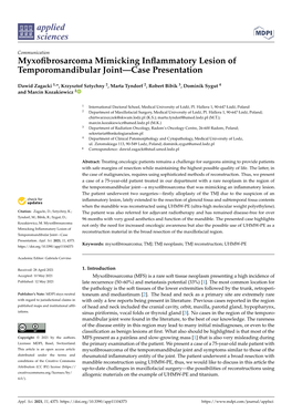 Myxofibrosarcoma Mimicking Inflammatory Lesion Of