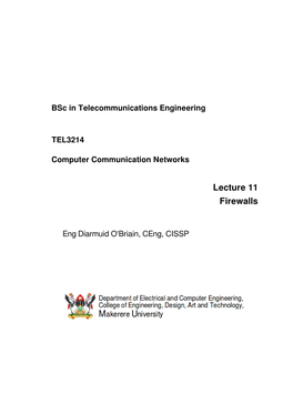 Lecture 11 Firewalls