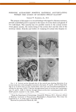 Periodic Acid-Schiff Positive Material Accumulating Within the Lumen of Eccrine Sweat Glands*