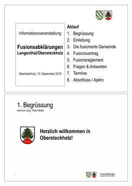 Präsentation Informationsveranstaltung Vom 10