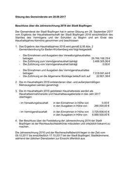 Sitzung Des Gemeinderats Am 19