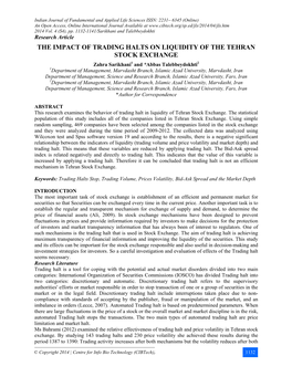 The Impact of Trading Halts on Liquidity of the Tehran