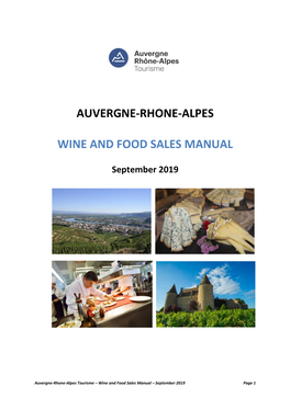 Auvergne-Rhone-Alpes Wine and Food Sales Manual