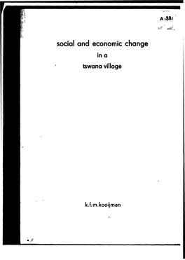 Social and Economie Change in a Tswana Village