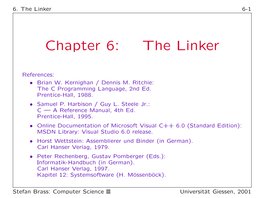 Chapter 6: the Linker