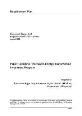 Rajasthan Renewable Energy Transmission Investment Program