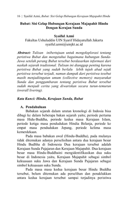 Bubat: Sisi Gelap Hubungan Kerajaan Majapahit Hindu Dengan Kerajan Sunda