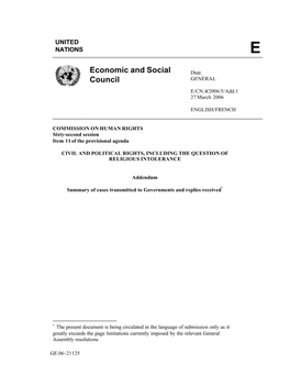 Economic and Social Council