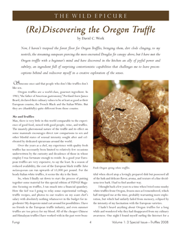 Discovering the Oregon Truffle by David C