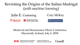 Revisiting the Origins of the Italian Madrigal Using Machine Learning