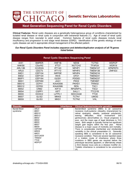 Renal Cystic Disorders Infosheet 6-14-19