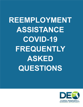 Reemployment Assistance Covid-19 Frequently Asked Questions