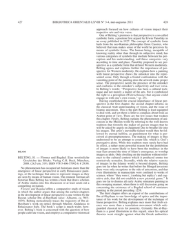 427 BIBLIOTHECA ORIENTALIS LXVIII N° 3-4, Mei-Augustus 2011 428 Approach Focused on How Cultures of Vision Impact Their Respect