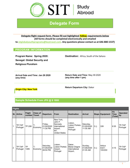 Delegate Form