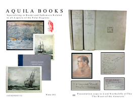 AQUILA BOOKS Specializing in Books and Ephemera Related to All Aspects of the Polar Regions