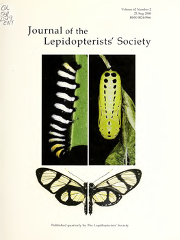 Journal of the Lepidopterists' Society