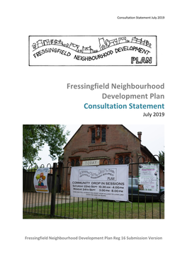 Fressingfield Neighbourhood Development Plan Consultation Statement July 2019