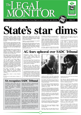 AG Fears Upheaval Over SADC Tribunal