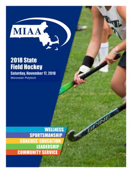 2018 Field Hockey Program Cover and Back.Pub