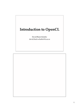 KTH Introduction to Opencl