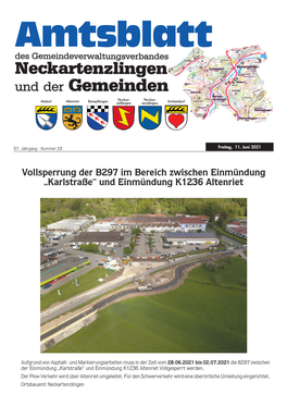 „Karlstraße“ Und Einmündung K1236 Altenriet