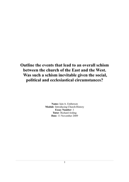 Pdfeast-West-Schism.Pdf 97 KB