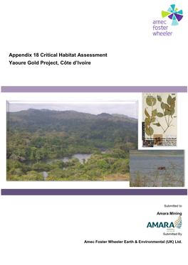 Yaoure ESIA Appendix 18 Critical Habitat Assessment