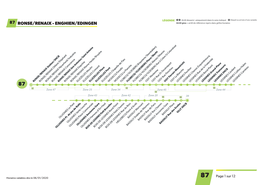 87 RONSE/RENAIX - ENGHIEN/EDINGEN Arrêt Gras = Arrêt De Référence Repris Dans Grilles Horaires