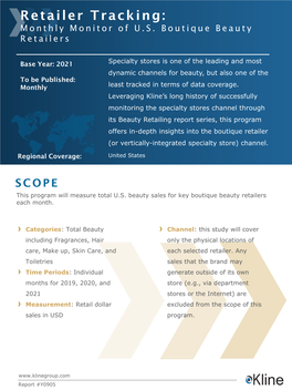 Retailer Tracking- Monthly Monitor U.S. 2021 Brochure (Y0905)