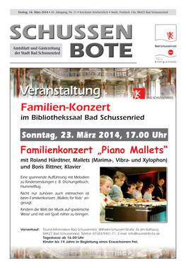 Familien-Konzert Im Bibliothekssaal Bad Schussenried
