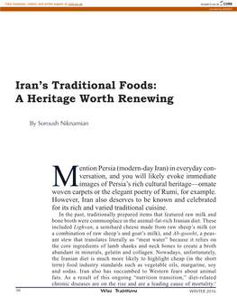 Iran's Traditional Foods