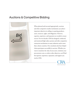 Auctions & Competitive Bidding