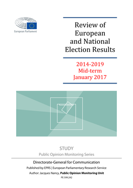 Review of European and National Election Results 2014-2019 Mid-Term January 2017