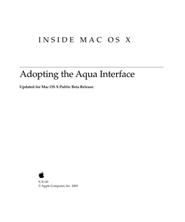 Adopting the Aqua Interface