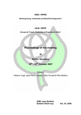 Proceedings of the Meeting